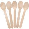 LotFancy 100Pcs Disposable Wooden Spoons, 6.25 in Sampling Tasting Spoons,Wood