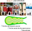 4 In 1 Can Opener, Multifunctional Jar Opener, Bottle Opener, Non-Slip Jar Bottle Opener (Random Color )