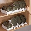 1pc Dish Storage Rack; Kitchen Dish Drain Rack; Plate Storage And Finishing Rack; Tableware Dinner Plate Rack